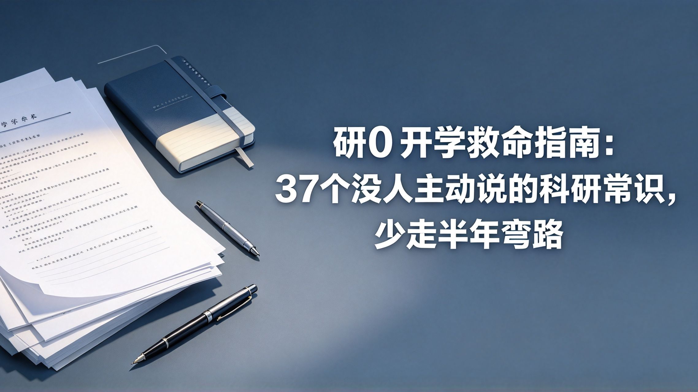研0开学救命指南:37个没人主动说的科研常识,少走半年弯路