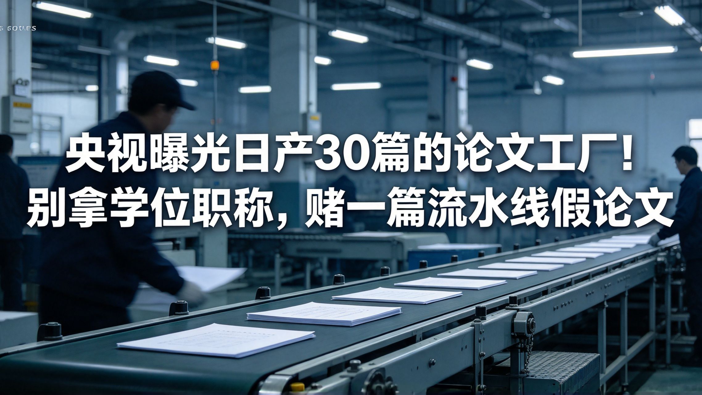 央视曝光日产30篇的论文工厂!别拿学位职称,赌一篇流水线假论文
