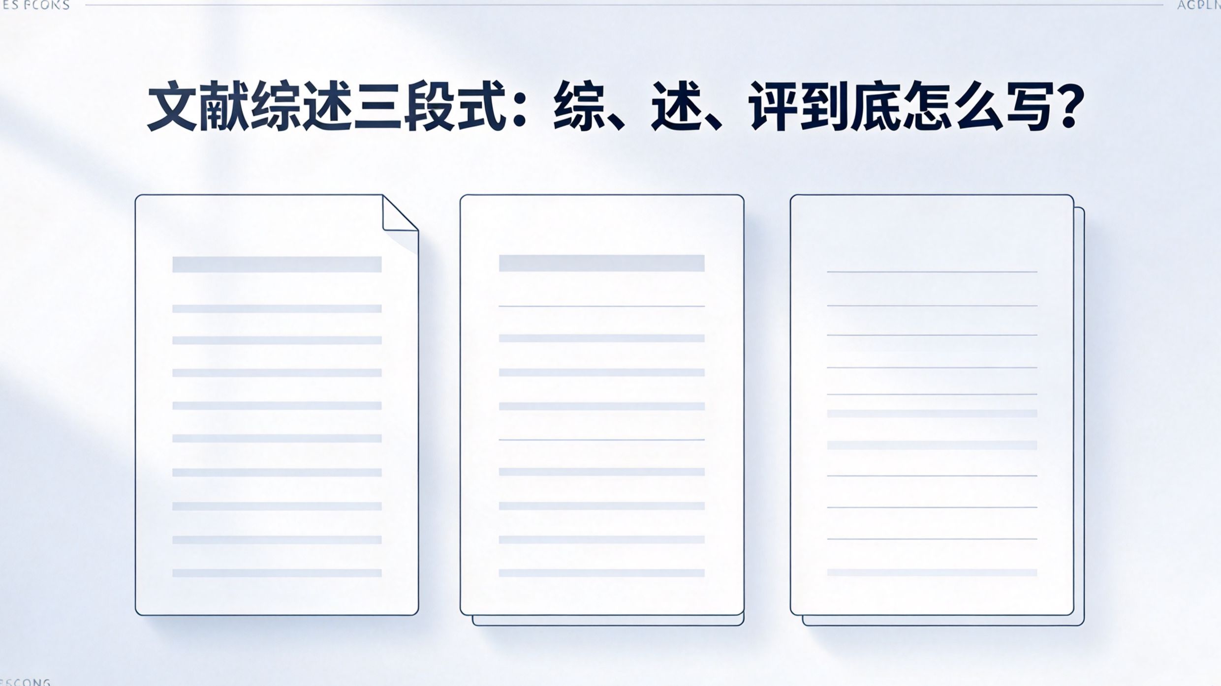文献综述三段式:综、述、评到底怎么写?