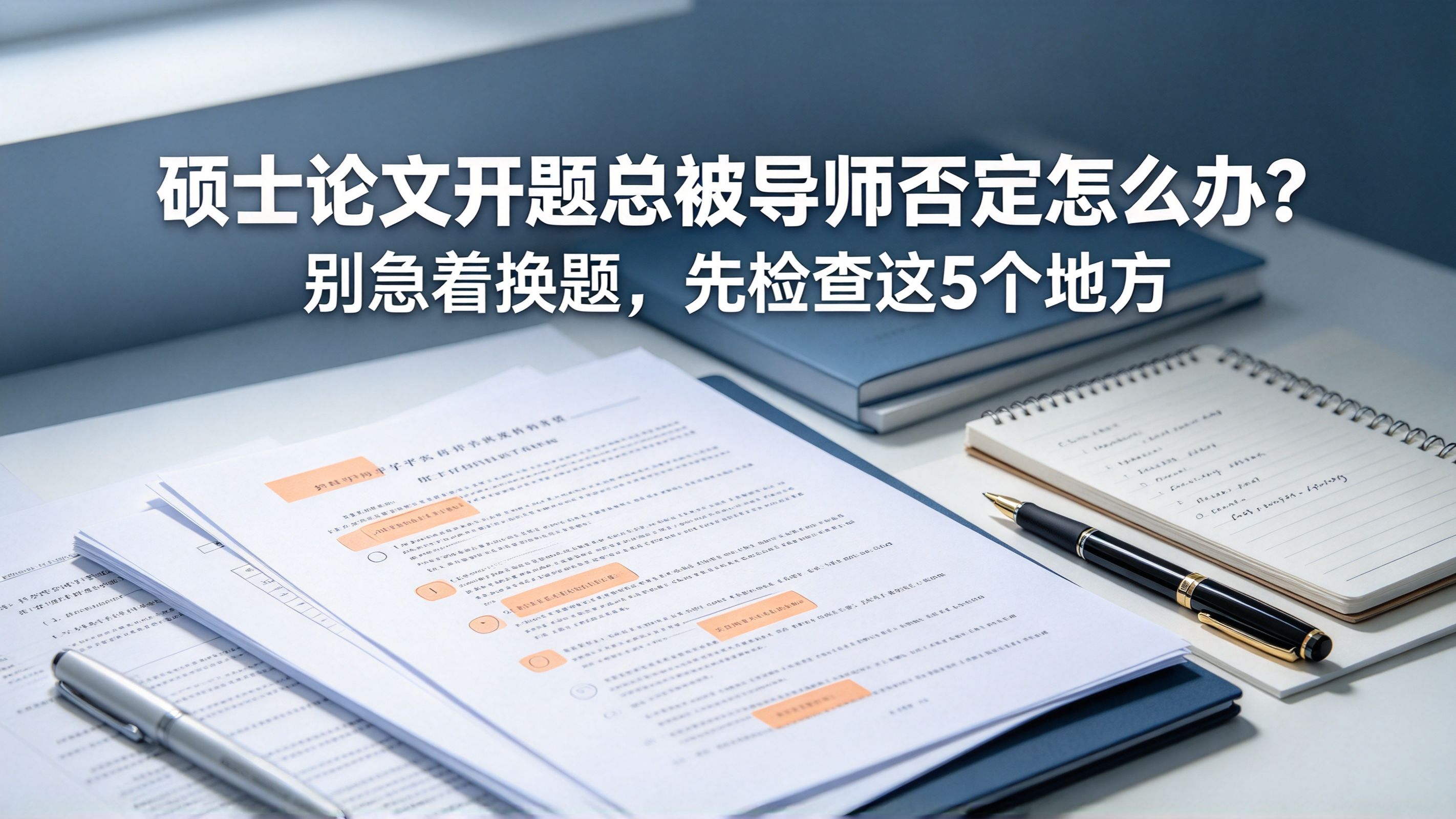 硕士论文开题总被导师否定怎么办？别急着换题，先检查这5个地方